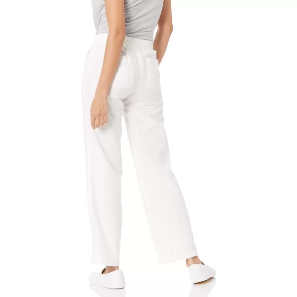 Amazon Essentials Womens Linen Blend Drawstring Wide Leg Pant Available in Plus SizeBright White