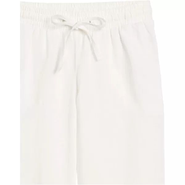 Amazon Essentials Womens Linen Blend Drawstring Wide Leg Pant Available in Plus SizeBright White