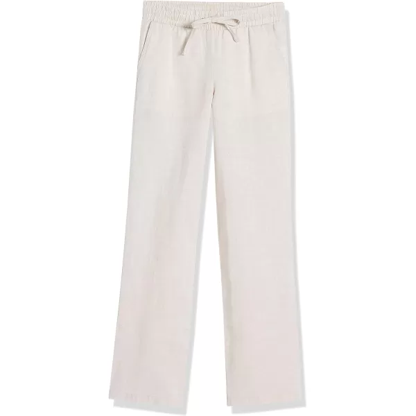 Amazon Essentials Womens Linen Blend Drawstring Wide Leg Pant Available in Plus SizeEcru