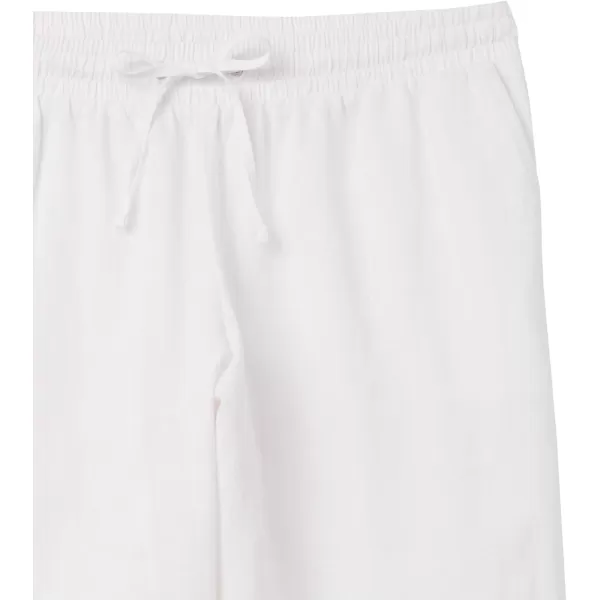 Amazon Essentials Womens Linen Blend Drawstring Wide Leg Pant Available in Plus SizeWhite