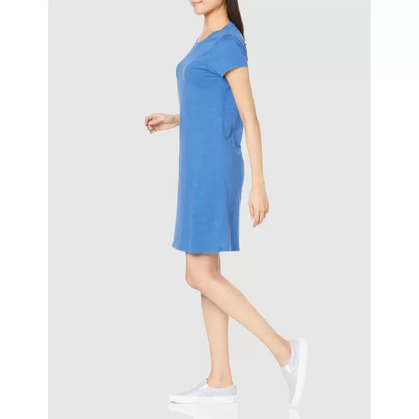 Amazon Essentials Womens Livedin Cotton RelaxedFit ShortSleeve Crewneck TShirt Dress Previously Daily RitualCobalt Blue