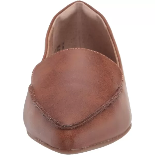 Amazon Essentials Womens Loafer FlatChestnut Brown Faux Leather