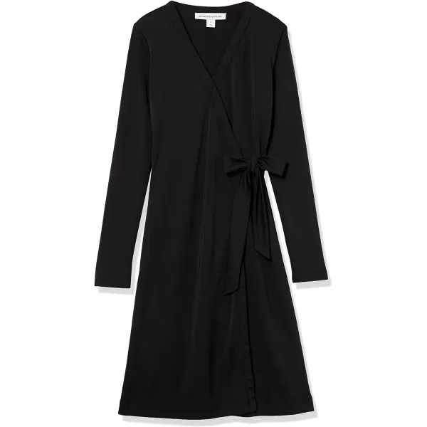 Amazon Essentials Womens Long Sleeve Signature Wrap DressBlack