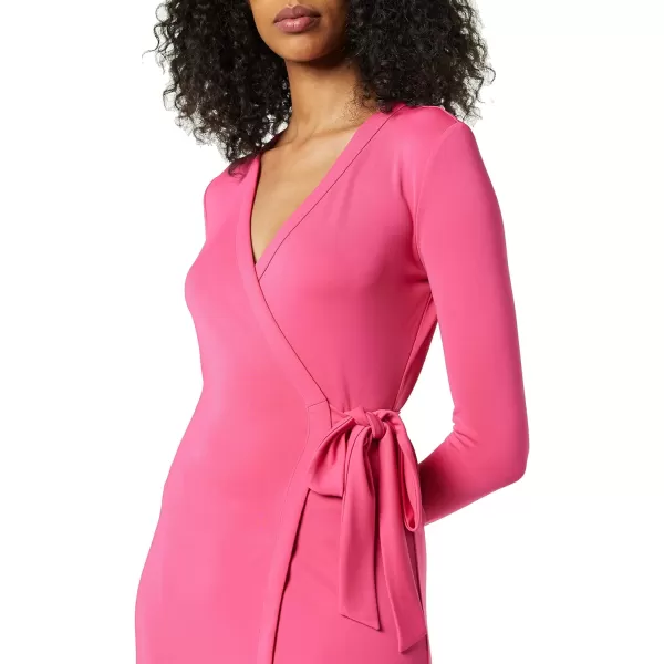 Amazon Essentials Womens Long Sleeve Signature Wrap DressDark Pink