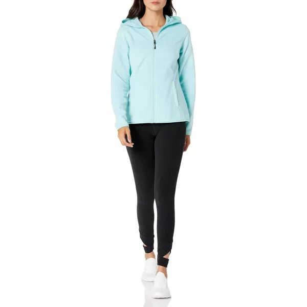 Amazon Essentials Womens LongSleeve Hooded FullZip Polar Fleece JacketAqua Blue