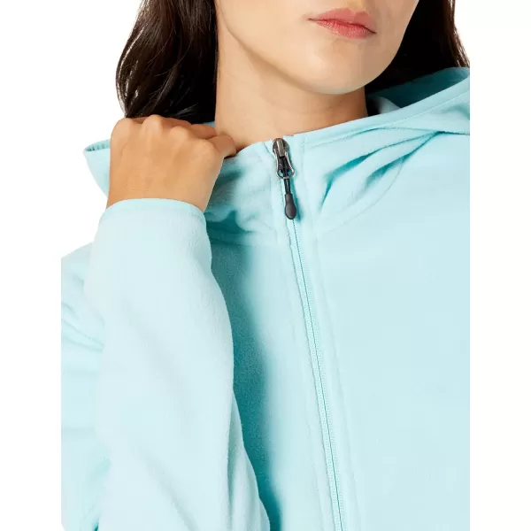 Amazon Essentials Womens LongSleeve Hooded FullZip Polar Fleece JacketAqua Blue