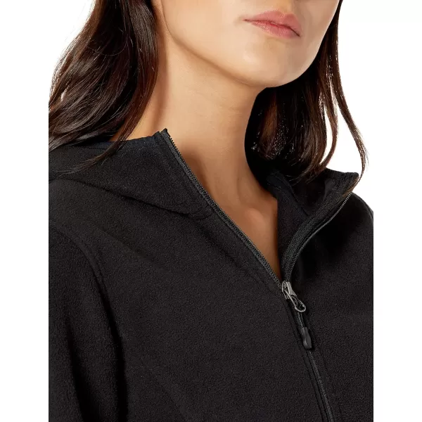 Amazon Essentials Womens LongSleeve Hooded FullZip Polar Fleece JacketBlack