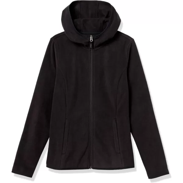 Amazon Essentials Womens LongSleeve Hooded FullZip Polar Fleece JacketBlack