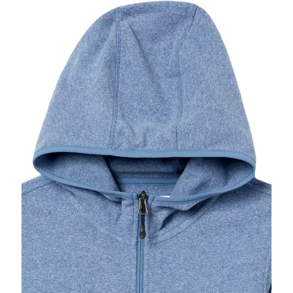 Amazon Essentials Womens LongSleeve Hooded FullZip Polar Fleece JacketBlue Heather