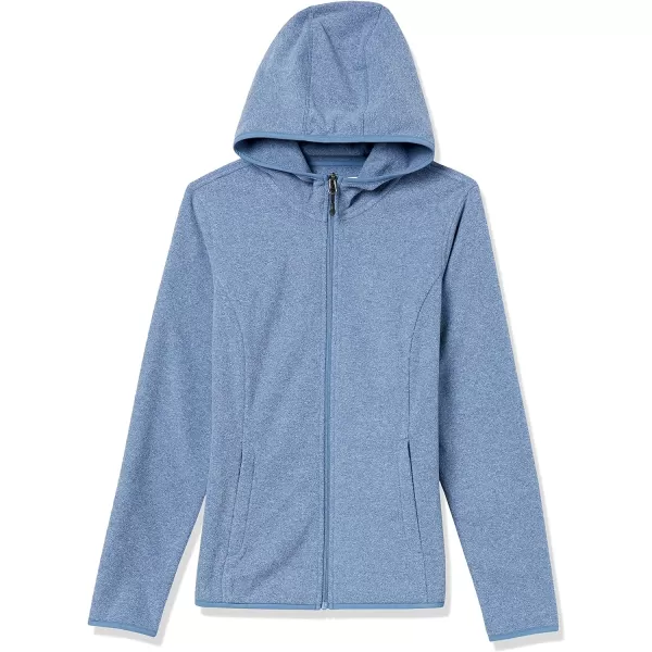 Amazon Essentials Womens LongSleeve Hooded FullZip Polar Fleece JacketBlue Heather