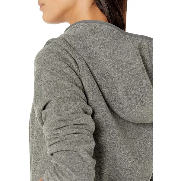 Amazon Essentials Womens LongSleeve Hooded FullZip Polar Fleece JacketCharcoal Heather