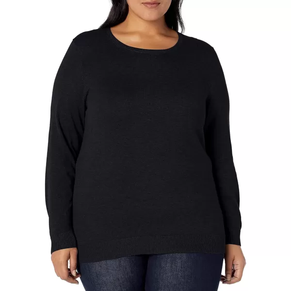 Amazon Essentials Womens LongSleeve Lightweight Crewneck Sweater Available in Plus SizeBlack