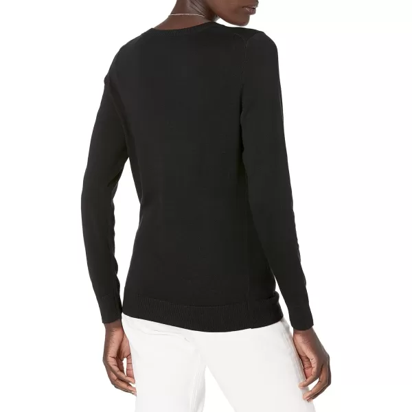 Amazon Essentials Womens LongSleeve Lightweight Crewneck Sweater Available in Plus SizeBlack