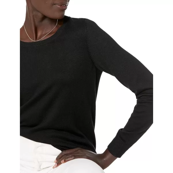 Amazon Essentials Womens LongSleeve Lightweight Crewneck Sweater Available in Plus SizeBlack