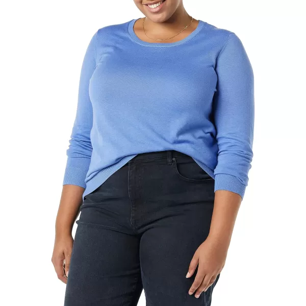 Amazon Essentials Womens LongSleeve Lightweight Crewneck Sweater Available in Plus SizeBlue