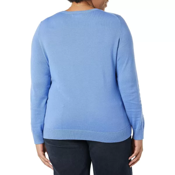 Amazon Essentials Womens LongSleeve Lightweight Crewneck Sweater Available in Plus SizeBlue