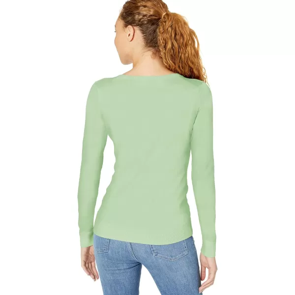 Amazon Essentials Womens LongSleeve Lightweight Crewneck Sweater Available in Plus SizeBright Mint Green