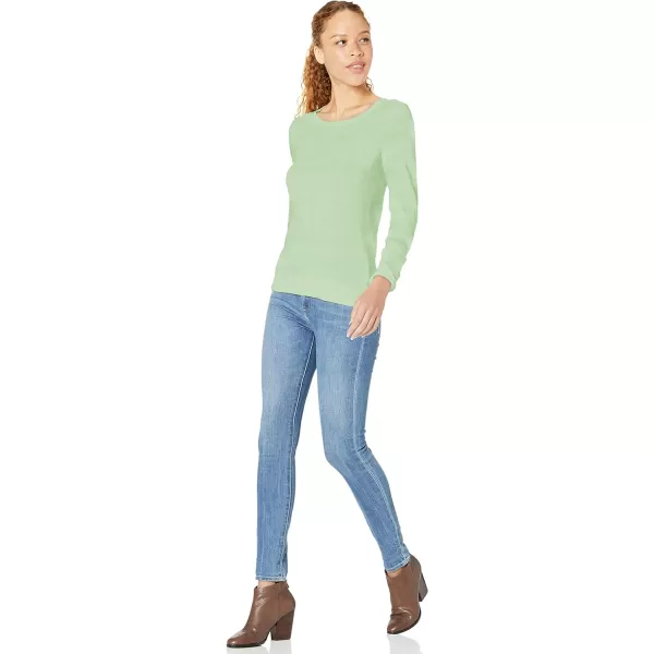 Amazon Essentials Womens LongSleeve Lightweight Crewneck Sweater Available in Plus SizeBright Mint Green