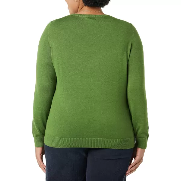 Amazon Essentials Womens LongSleeve Lightweight Crewneck Sweater Available in Plus SizeGreen