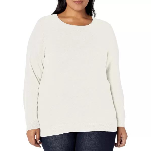 Amazon Essentials Womens LongSleeve Lightweight Crewneck Sweater Available in Plus SizeIvory