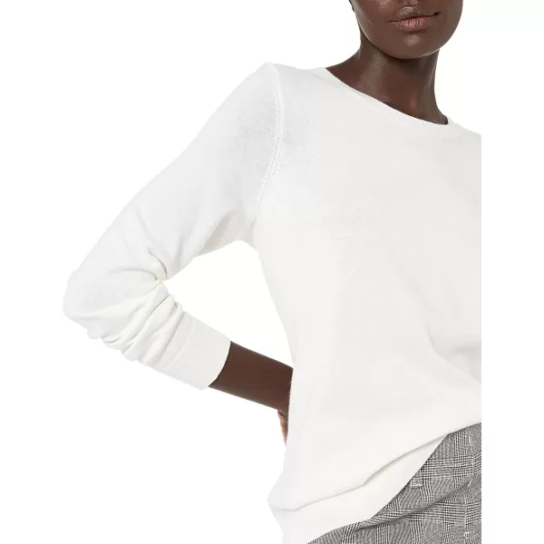 Amazon Essentials Womens LongSleeve Lightweight Crewneck Sweater Available in Plus SizeIvory