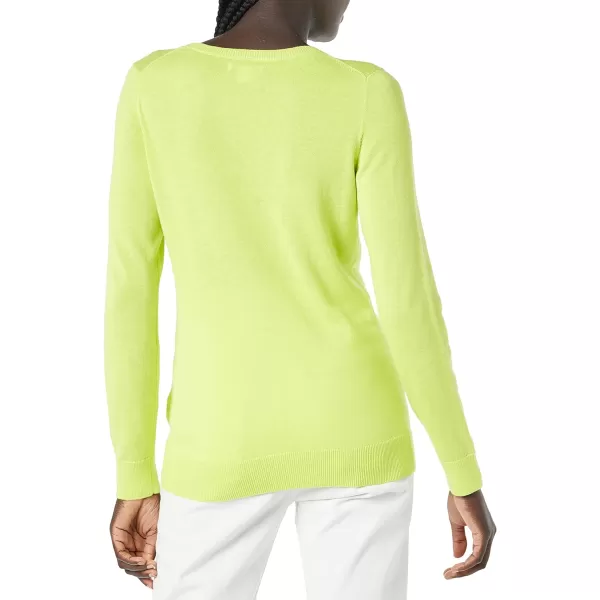 Amazon Essentials Womens LongSleeve Lightweight Crewneck Sweater Available in Plus SizeLime Green