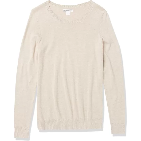 Amazon Essentials Womens LongSleeve Lightweight Crewneck Sweater Available in Plus SizeOatmeal Heather