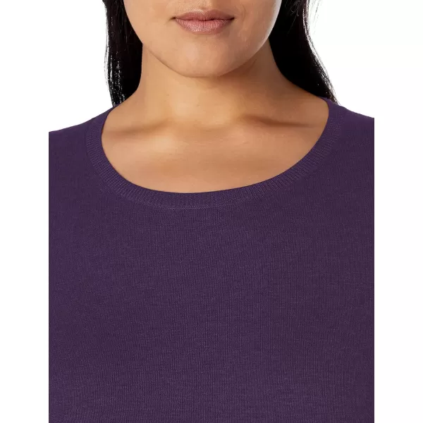 Amazon Essentials Womens LongSleeve Lightweight Crewneck Sweater Available in Plus SizePurple