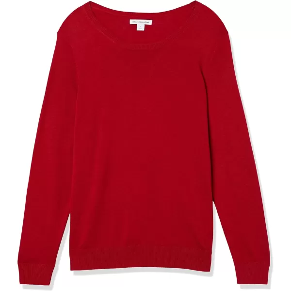 Amazon Essentials Womens LongSleeve Lightweight Crewneck Sweater Available in Plus SizeRed