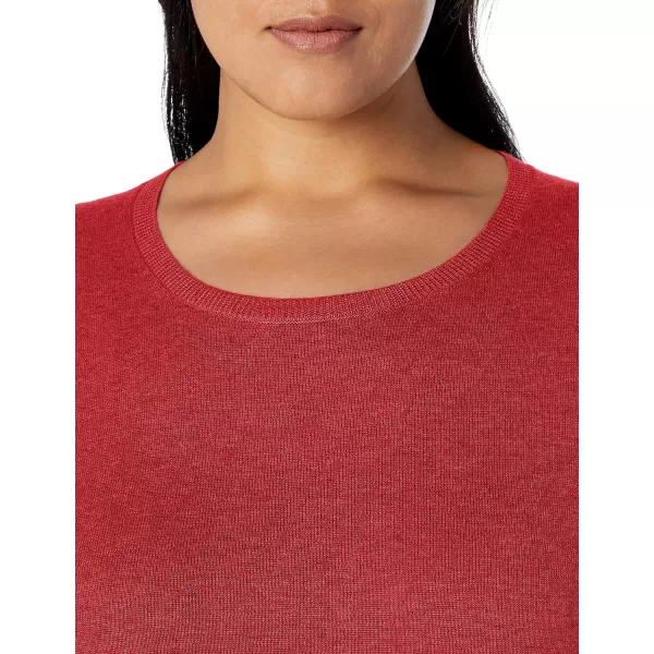 Amazon Essentials Womens LongSleeve Lightweight Crewneck Sweater Available in Plus SizeRed