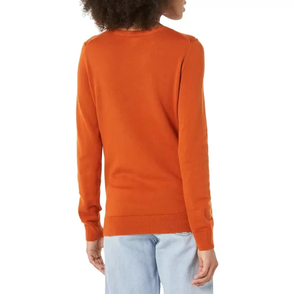 Amazon Essentials Womens LongSleeve Lightweight Crewneck Sweater Available in Plus SizeRust