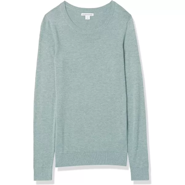 Amazon Essentials Womens LongSleeve Lightweight Crewneck Sweater Available in Plus SizeSage Green Heather