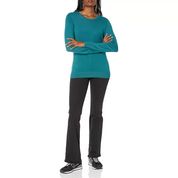 Amazon Essentials Womens LongSleeve Lightweight Crewneck Sweater Available in Plus SizeTeal Blue