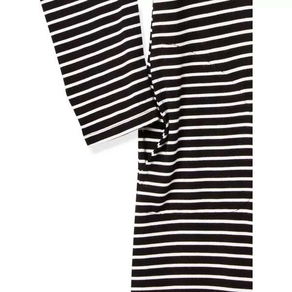 Amazon Essentials Womens LongSleeve OpenFront CardiganRayon Blend BlackWhite Stripe