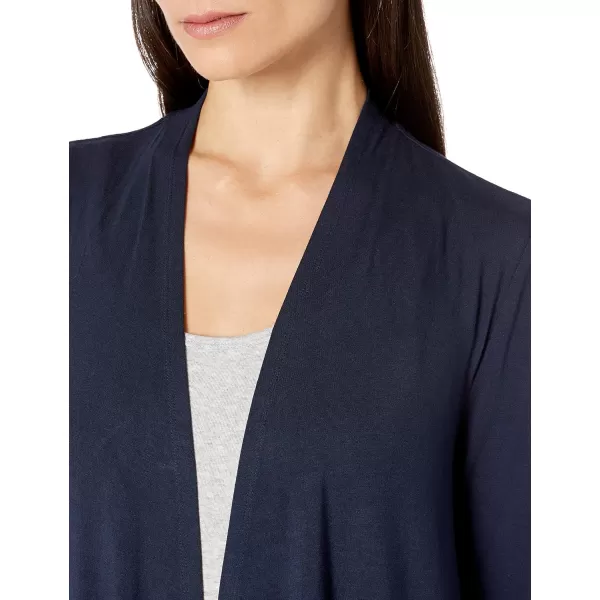 Amazon Essentials Womens LongSleeve OpenFront CardiganRayon Blend Navy