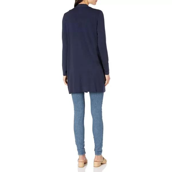 Amazon Essentials Womens LongSleeve OpenFront CardiganRayon Blend Navy