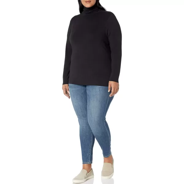 Amazon Essentials Womens LongSleeve Turtleneck Available in Plus SizeBlack