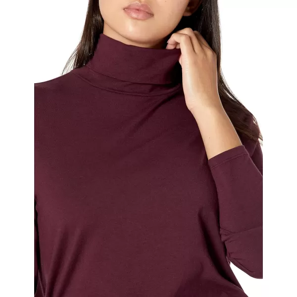 Amazon Essentials Womens LongSleeve Turtleneck Available in Plus SizeBurgundy