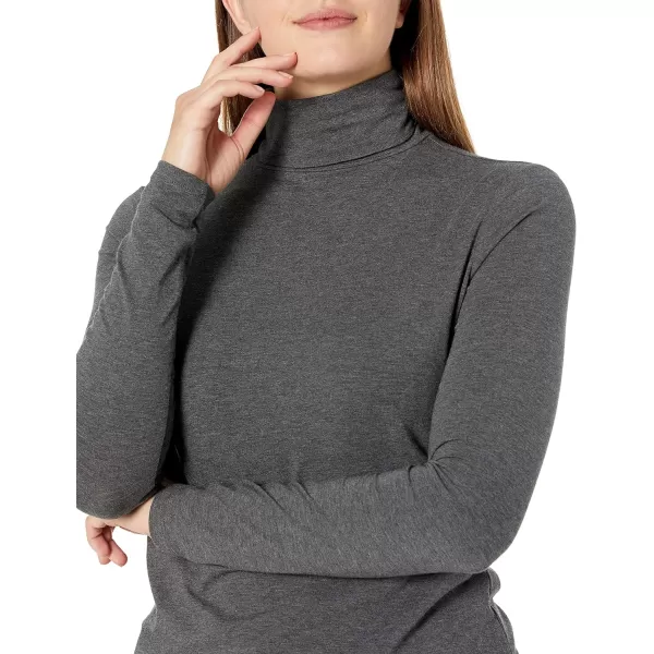 Amazon Essentials Womens LongSleeve Turtleneck Available in Plus SizeCharcoal Heather