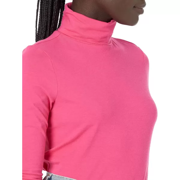 Amazon Essentials Womens LongSleeve Turtleneck Available in Plus SizeHot Pink