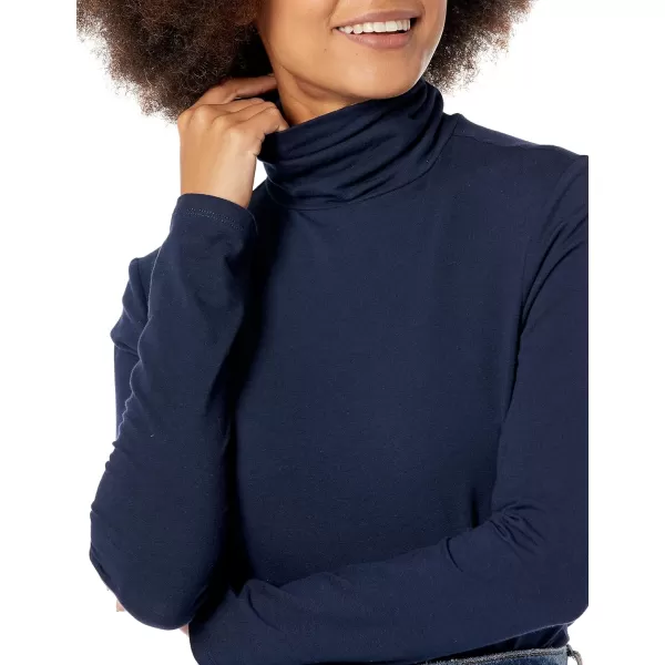 Amazon Essentials Womens LongSleeve Turtleneck Available in Plus SizeNavy