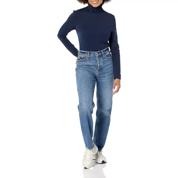 Amazon Essentials Womens LongSleeve Turtleneck Available in Plus SizeNavy