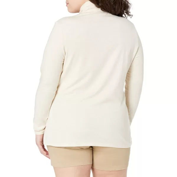 Amazon Essentials Womens LongSleeve Turtleneck Available in Plus SizeOatmeal Heather