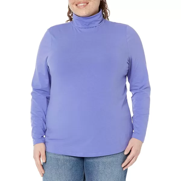 Amazon Essentials Womens LongSleeve Turtleneck Available in Plus SizePurple Blue