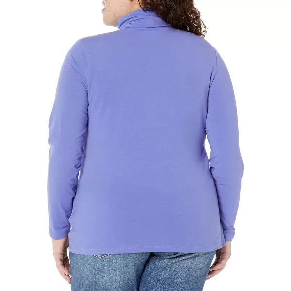 Amazon Essentials Womens LongSleeve Turtleneck Available in Plus SizePurple Blue