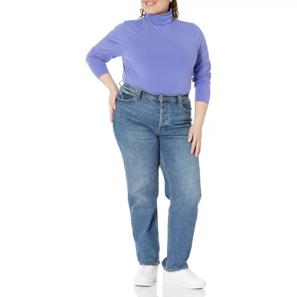 Amazon Essentials Womens LongSleeve Turtleneck Available in Plus SizePurple Blue