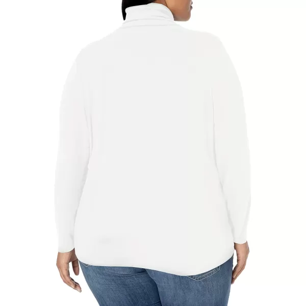 Amazon Essentials Womens LongSleeve Turtleneck Available in Plus SizeWhite