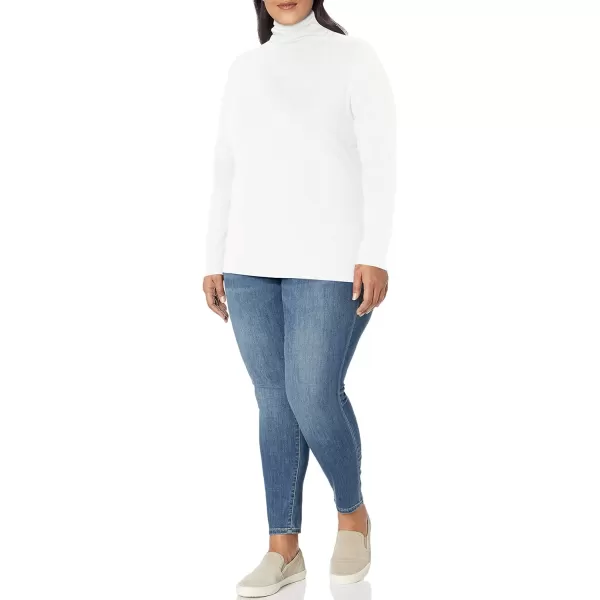 Amazon Essentials Womens LongSleeve Turtleneck Available in Plus SizeWhite