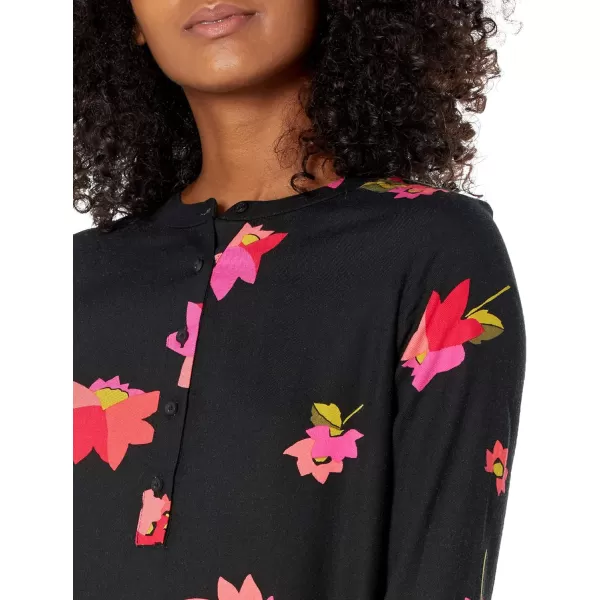 Amazon Essentials Womens LongSleeve Woven BlouseBlackPink Floral