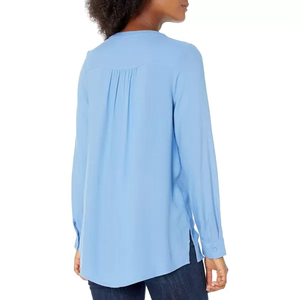 Amazon Essentials Womens LongSleeve Woven BlouseFrench Blue